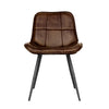 Regent Leather & Iron Chair - Brown