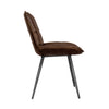 Regent Leather & Iron Chair - Brown