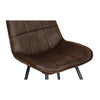 Regent Leather & Iron Chair - Brown