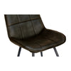 Regent Leather & Iron Chair - Dark Grey