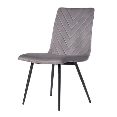 Soho Retro Dining Chair - Dark Grey Velvet