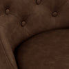 Perry Studded Back Chair with Ornate Legs - Brown