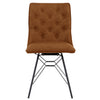 Perry Studded Back Chair with Ornate Legs - Tan