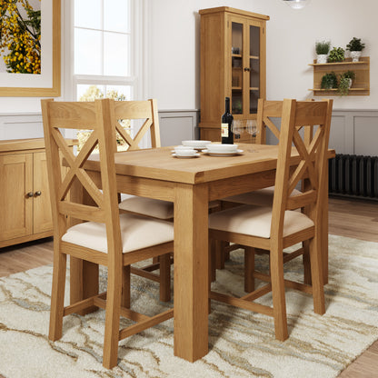 Oakdale Oak Extending Dining Table - 1.25m