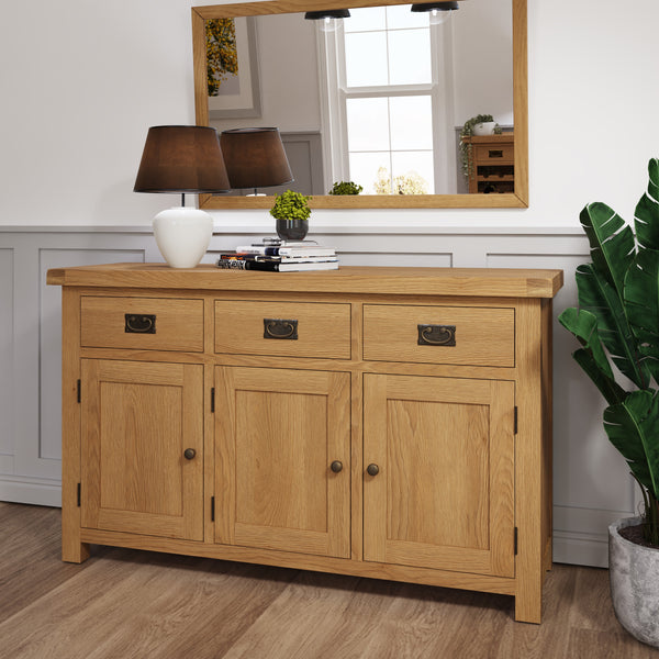 Oakdale Oak Sideboard - 3 Door