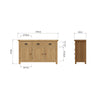 Oakdale Oak Sideboard - 3 Door