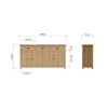 Oakdale Oak Sideboard - 4 Door