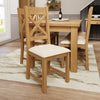 Oakdale Oak Cross Back Dining Chair - Padded Seat