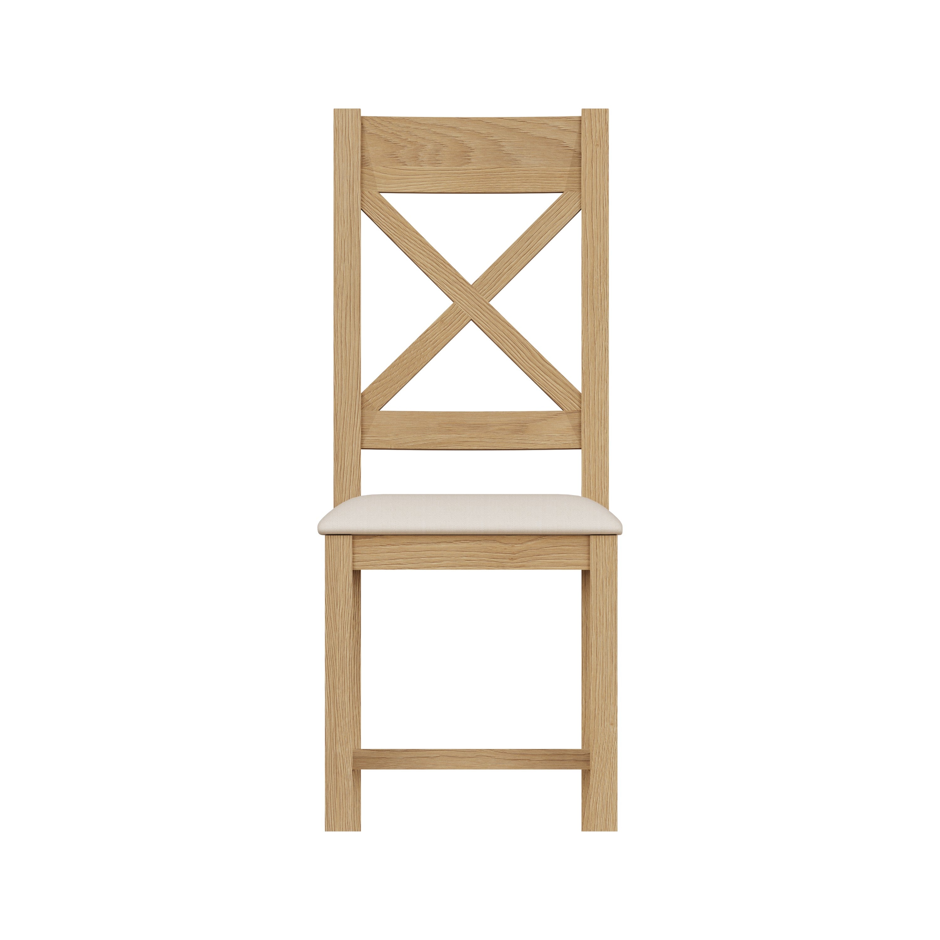 Oakdale Oak Cross Back Dining Chair - Padded Seat