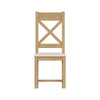Oakdale Oak Cross Back Dining Chair - Padded Seat