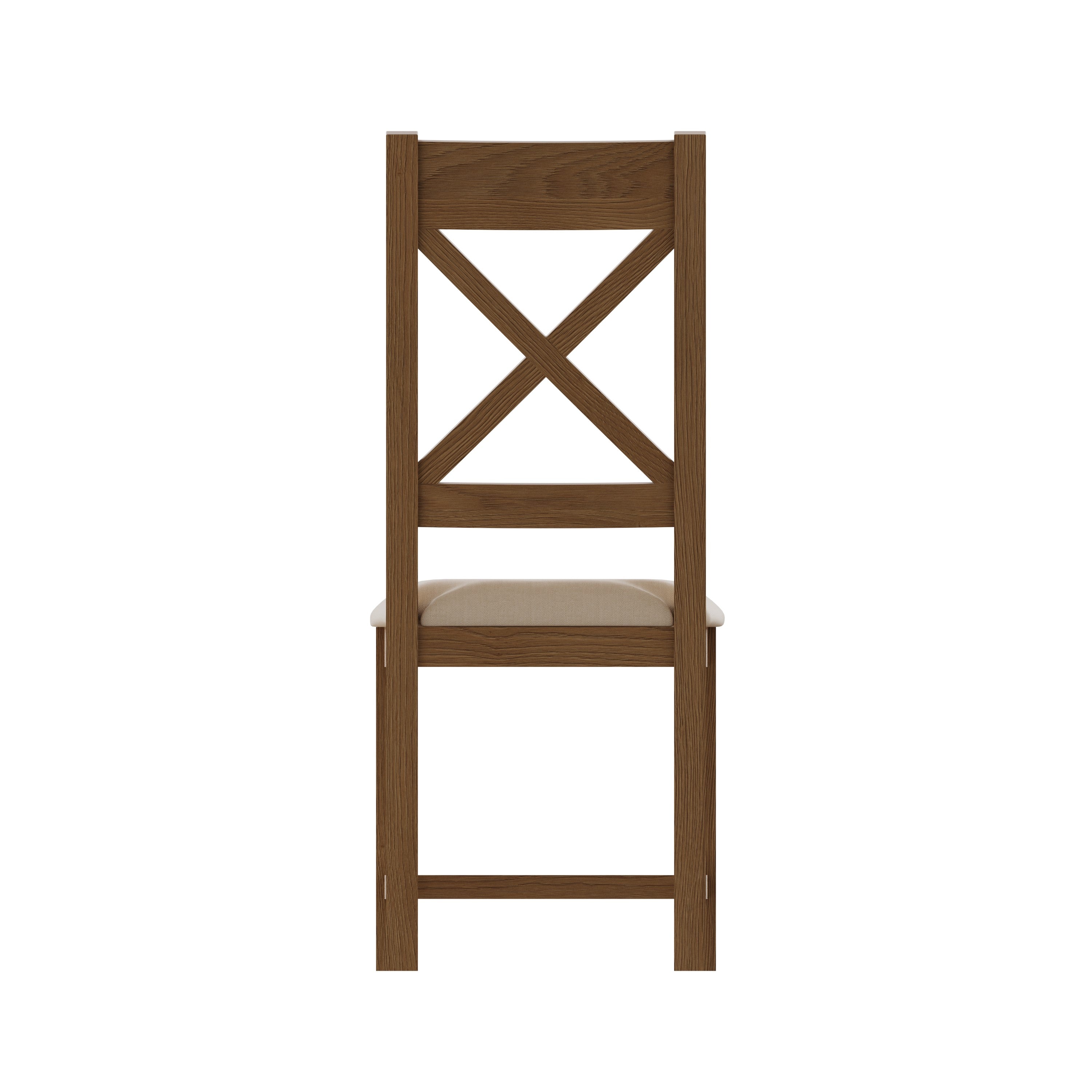 Oakdale Oak Cross Back Dining Chair - Padded Seat