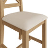 Oakdale Oak Cross Back Dining Chair - Padded Seat