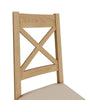 Oakdale Oak Cross Back Dining Chair - Padded Seat