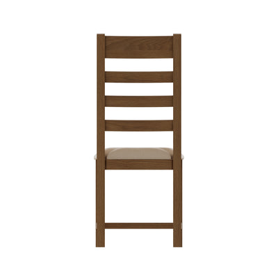 Oakdale Oak Ladder Back Dining Chair - Padded Seat