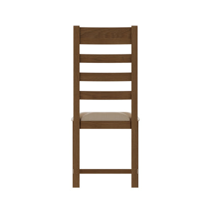 Oakdale Oak Ladder Back Dining Chair - Padded Seat