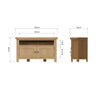 Oakdale Oak TV Unit - Corner