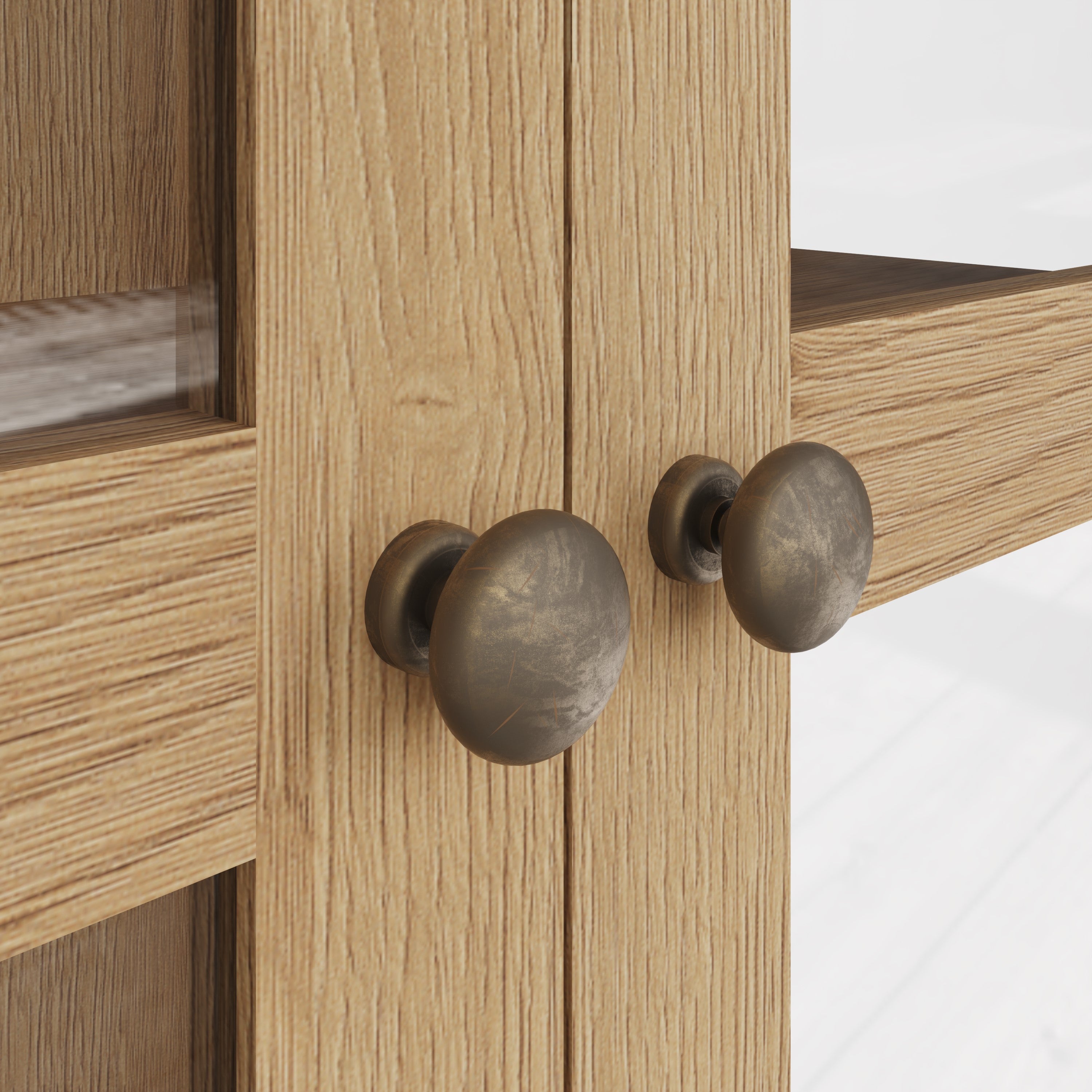 Oakdale Oak Display Cabinet