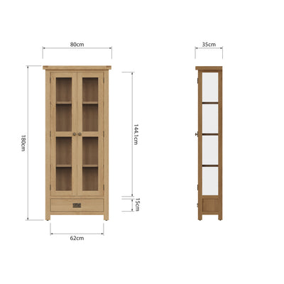 Oakdale Oak Display Cabinet