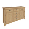 Oakdale Oak Sideboard - 2 Door, 6 Drawer