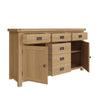 Oakdale Oak Sideboard - 2 Door, 6 Drawer