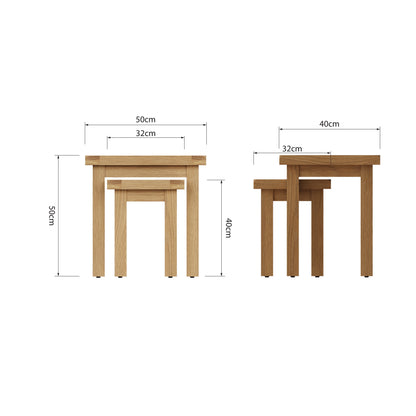 Oakdale Oak Nest of 2 Tables CO-N2T