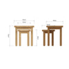 Oakdale Oak Nest of 2 Tables CO-N2T