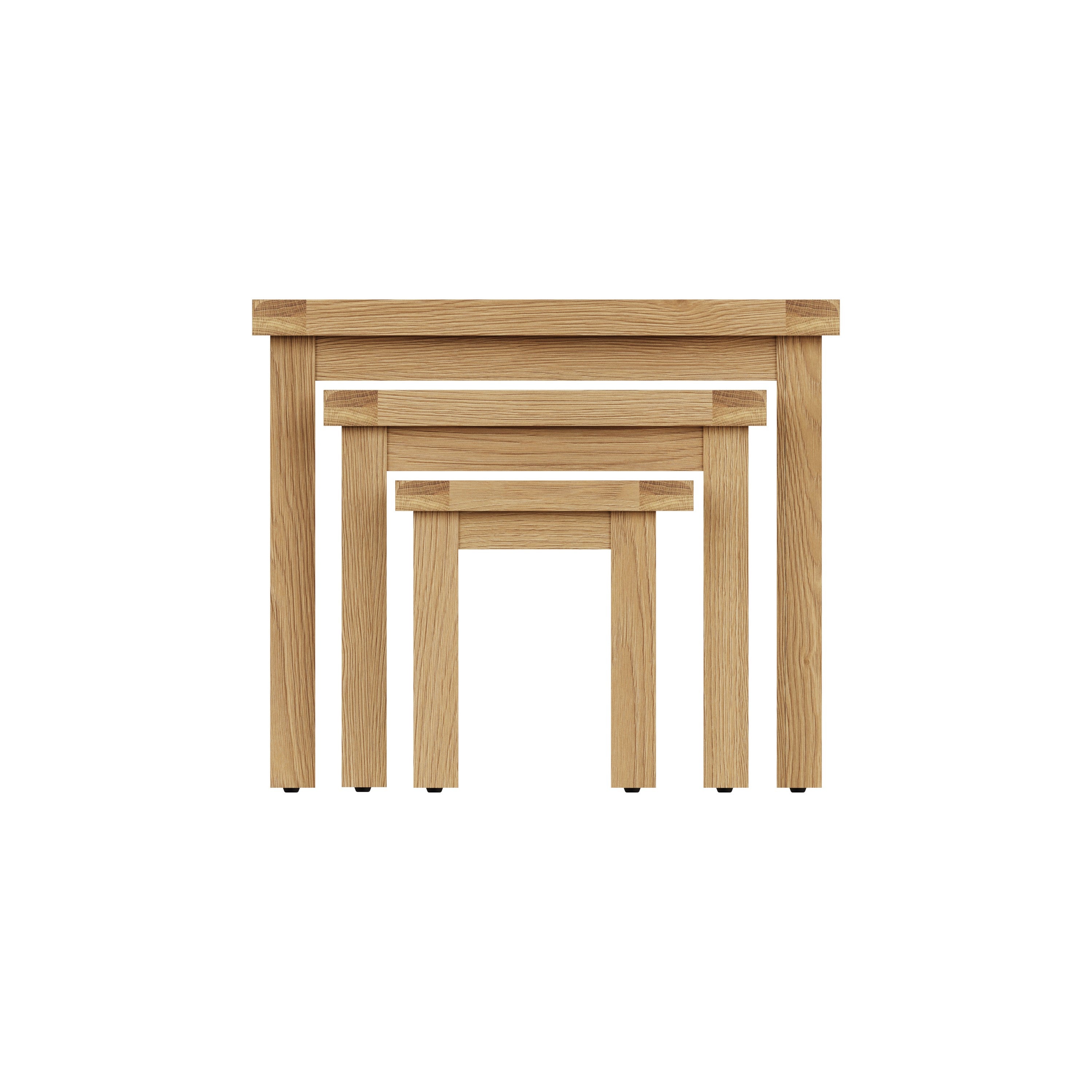 Oakdale Oak Nest of 3 Tables