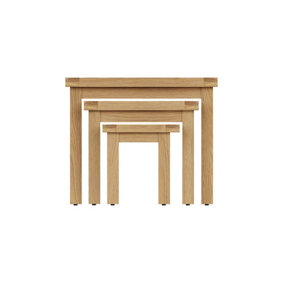 Oakdale Oak Nest of 3 Tables