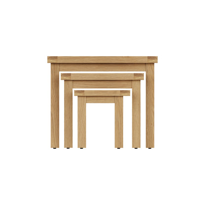 Oakdale Oak Nest of 3 Tables