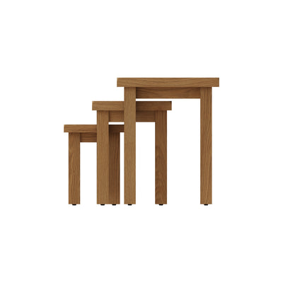 Oakdale Oak Nest of 3 Tables