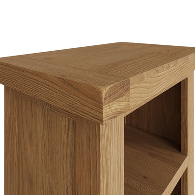 Oakdale Oak Bookcase - Narrow