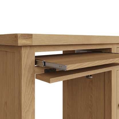 Oakdale Oak Computer Desk - Single
