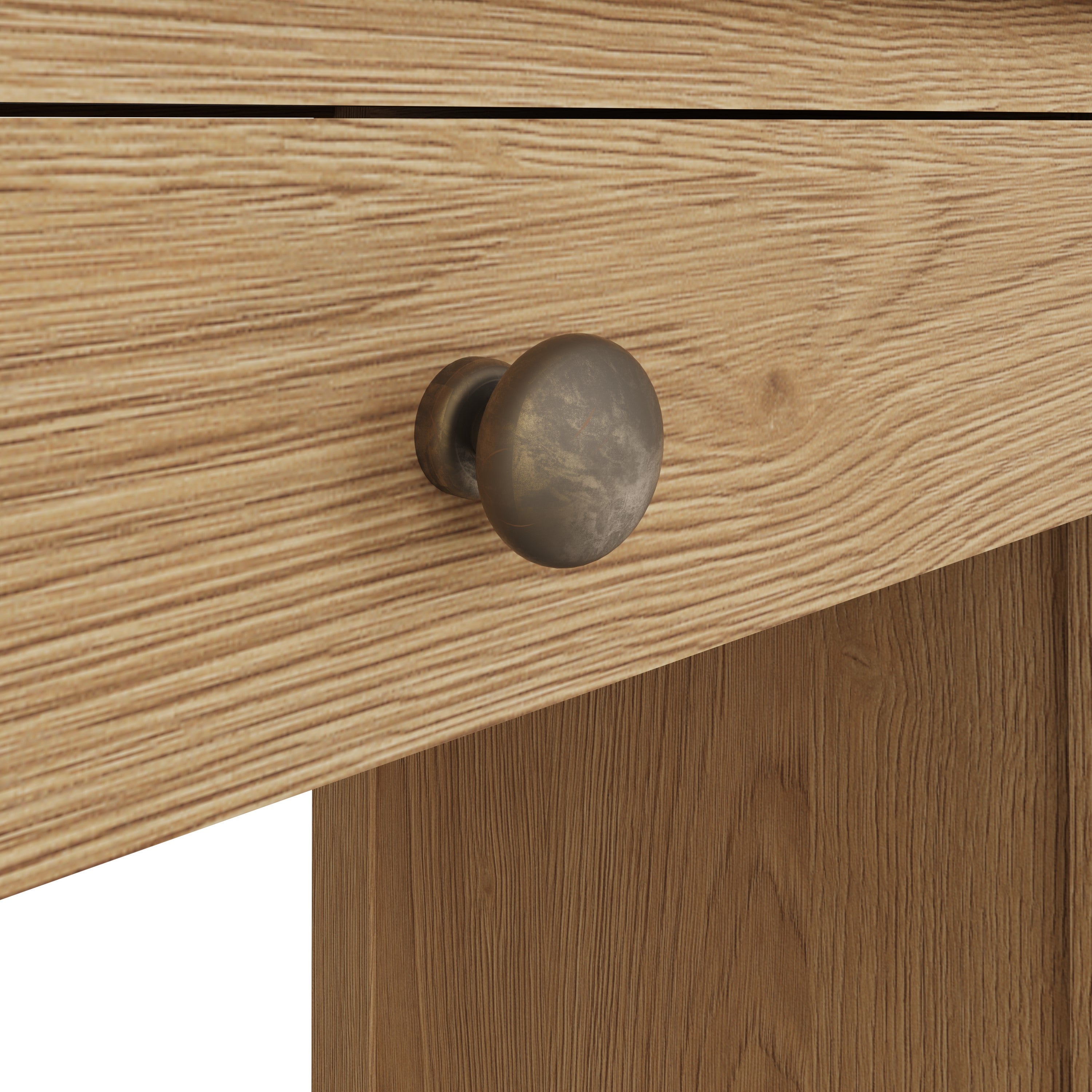 Oakdale Oak Computer Desk - Single