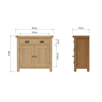 Oakdale Oak Sideboard - 2 Door, 1 Drawer