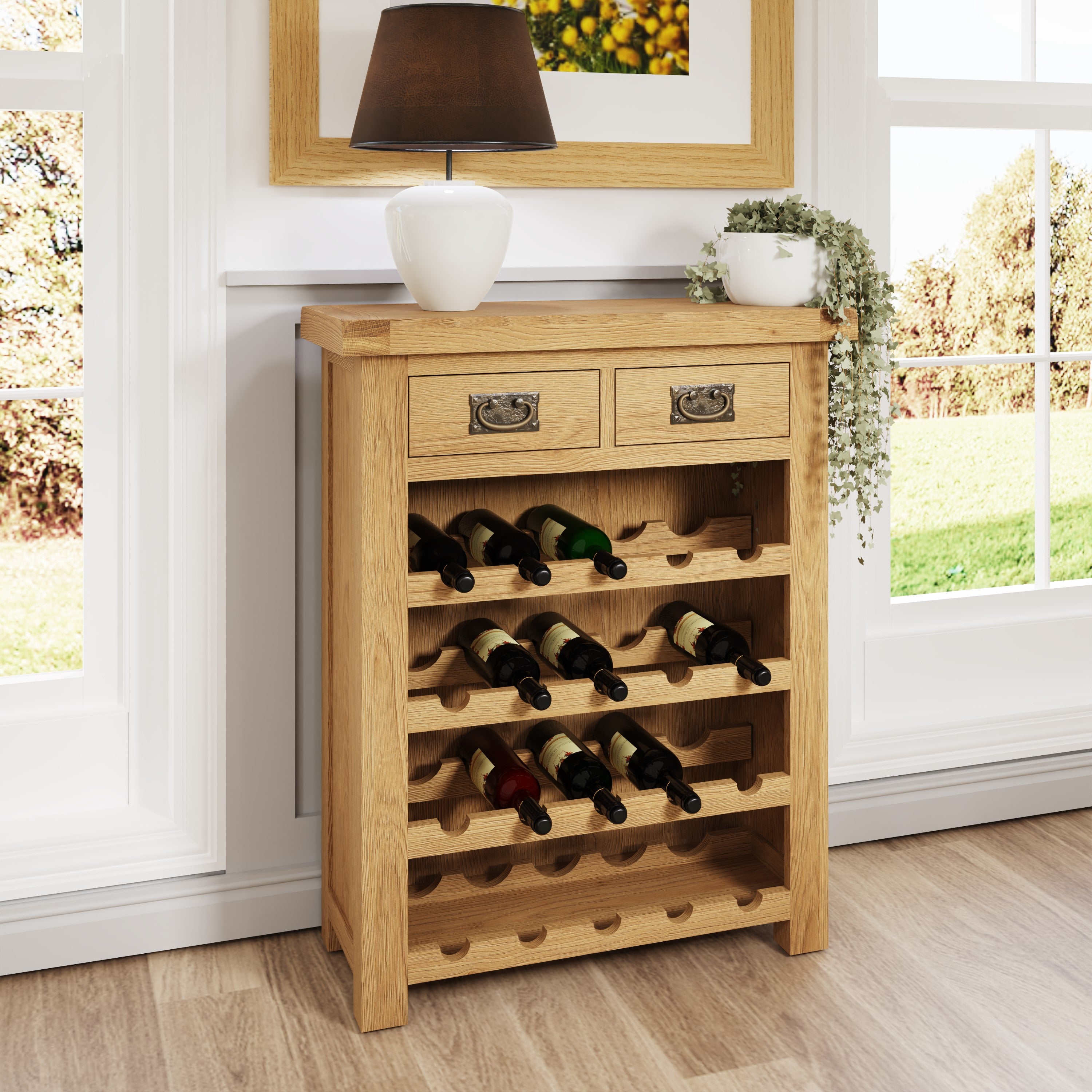 Oakdale Oak Wine Rack Small The Oak Outlet