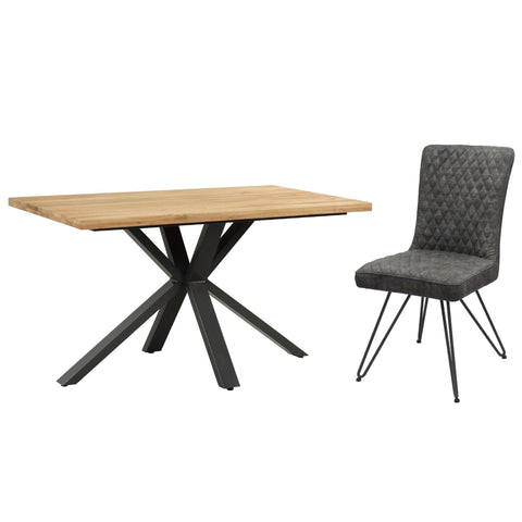 PACKAGE DEAL - Fusion Oak Compact Dining Table & x4 Fusion Dining Chairs