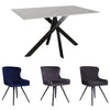 PACKAGE DEAL - Alpha Sintered Stone Compact Dining Table & x4 Alpha Dining Chairs