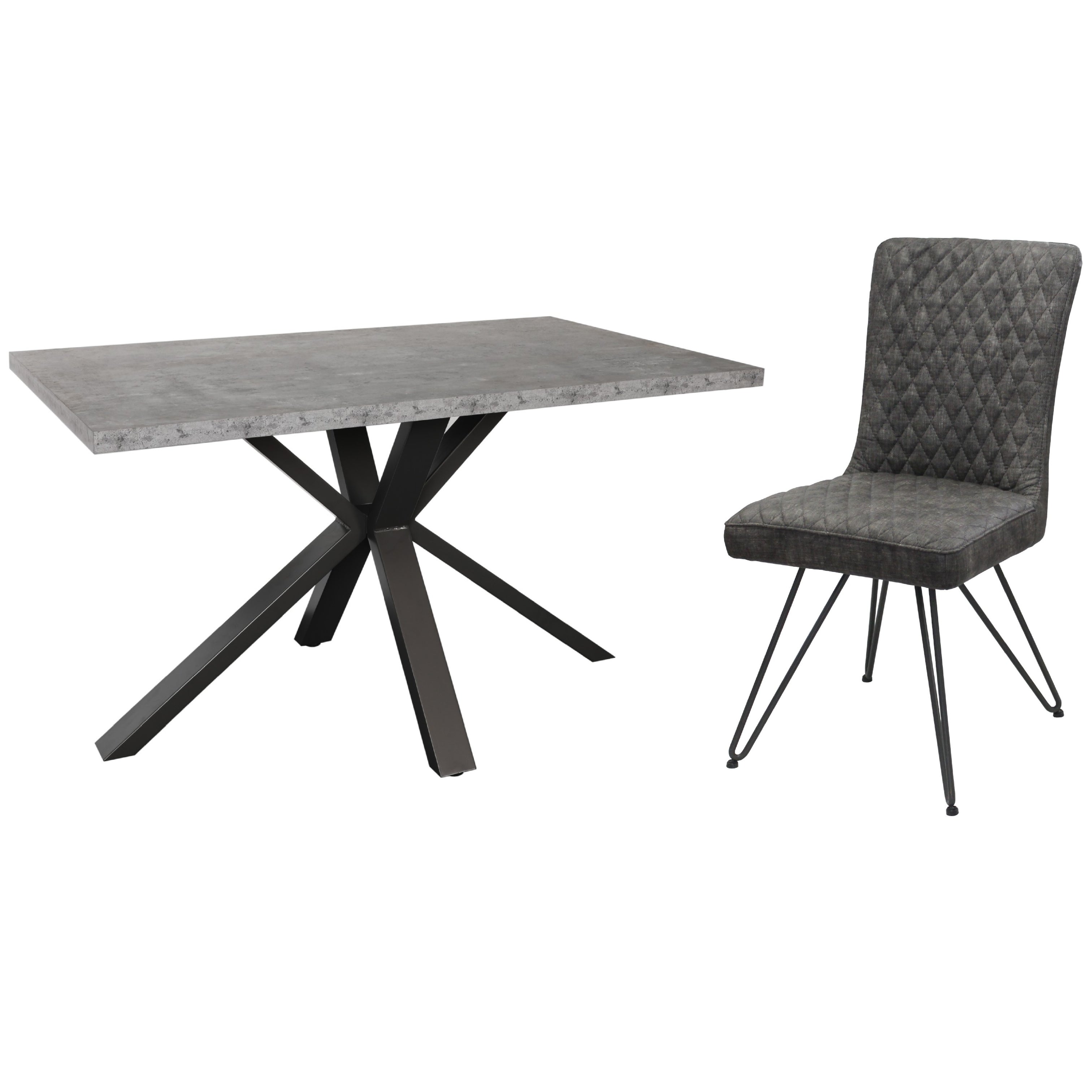 PACKAGE DEAL Fusion Stone Compact Dining Table & x4 Fusion Dining Ch