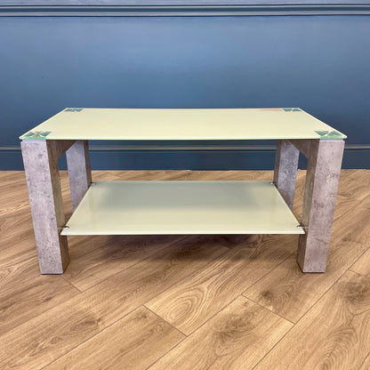 Concrete Style & Glass - Coffee Table