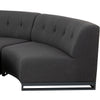 Mambo Cove - Curved 4 Seater Sofa - Dark Grey