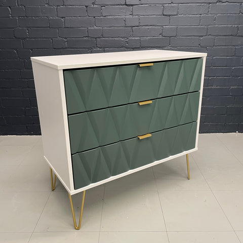 Diamond 3 Drawer Chest - Showroom Clearance