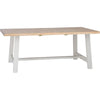 Earlham White Painted & Oak 1.8m Refectory Butterfly Extending Table