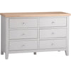 Earlham Grey Painted & Oak 6 Drawer Chest