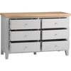 Earlham Grey Painted & Oak 6 Drawer Chest
