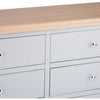 Earlham Grey Painted & Oak 6 Drawer Chest