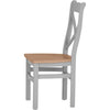 Earlham Grey Painted & Oak Cross Back Chair Wooden Seat