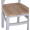Earlham Grey Painted & Oak Cross Back Chair Wooden Seat