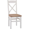 Earlham White Painted & Oak Cross Back Chair Wooden Seat