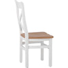 Earlham White Painted & Oak Cross Back Chair Wooden Seat