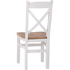 Earlham White Painted & Oak Cross Back Chair Wooden Seat